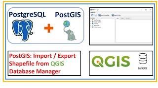 How to Import / Export Shapefile from QGIS DB Manager || PostGIS