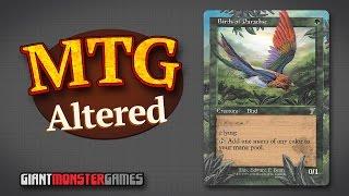 MTG Altered - Birds of Paradise, card art tutorial