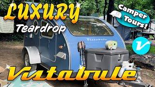 Vistabule Teardrop Trailer - What does a $$$ Teardrop Look Like? - Camper Tours!