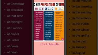 Prepositions_of_Time। #english #ytshorts