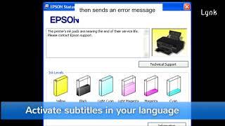 How to reset the waste ink pads of an Epson inkjet printer