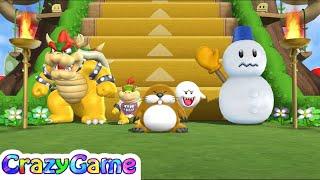 Mario Party 9 Step It Up #55 Bowser vs Jr. Bowser vs Boo Gameplay (Free for All Minigames)