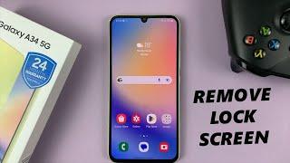 How To Remove Lock Screen Password, PIN or Pattern On Samsung Galaxy A34 5G