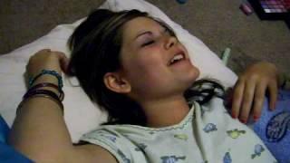 Nina putting makeup on Sierra