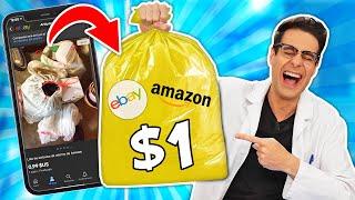 Abro la CAJA MISTERIOSA MÁS BARATA DEL MUNDO $1  Caja Misteriosa eBay con AMAZON Devoluciones