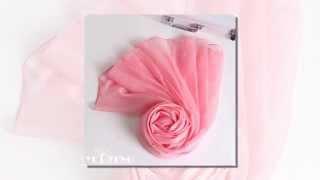 Long Pink Scarf Silk Shawl Women