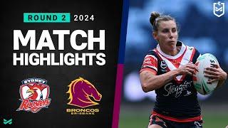 NRL 2024 | Roosters v Broncos | Match Highlights