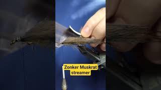 Fly tying Zonker Muskrad streamer for trout and perch #shots #flyfishing #flytying #trout #perch