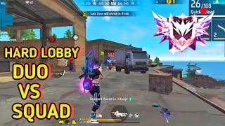 Hard Lobby Duo Vs Squad Full Gameplay Hindi |  Free Fire | Shree Gaming