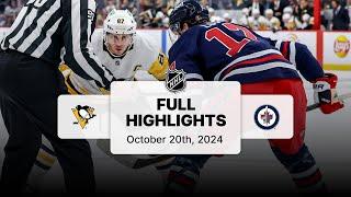 Penguins at Jets | October 20, 2024 | NHL Full Game Highlights