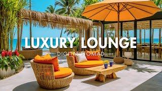 Luxury Beach Lounge in  Dream Paradise Getaway with Ocean Sounds