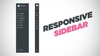 RESPONSIVE SIDEBAR DESIGN | HTML, CSS AND JAVASCRIPT