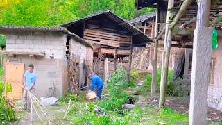 The grandson returned to his grandfather and renovated his shabby house