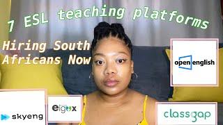 7 ESL Online Teaching Platforms | Hiring SA | *no qualification*