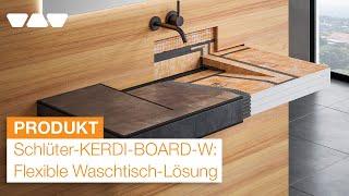 Schlüter-KERDI-BOARD-W: Waschtisch-Set mit Formteilen, Ablaufadapter und Dichtkleber