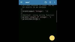 #Count no. of #digits in an #integer using #multiple #ways #Python