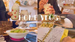 Vlog | enjoy my home cafe, making stuffed napa cabbage & drawing