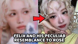 ️ FELIX OF STRAY KIDS GOES VIRAL FOR HIS PECULIAR RESEMBLANCE TO ROSÉ FROM BLACKPINK IN THIS PHOTO