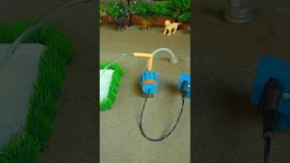 Mini hand pump project water with supply motor drink for goats farm #waterpump #shorts #352