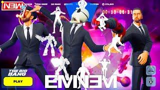 Fortnite EMINEM's Marshall Never More Skin doing all Funny Built-In Emotes #THEBIGBANG