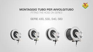 Fitting the hose on hose reels series 430, 530, 540, 560