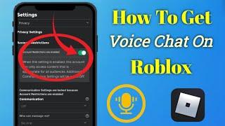 How To Get Voice Chat On Roblox (2024) | Enable Voice Chat in Roblox...