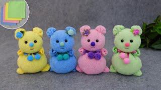 Cute Bears with a secret in a few minutes from towels  No glue, no cutting 