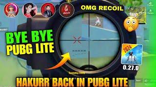 Bye Bye Pubg Mobile Lite  Hakkur Back In Pubg Lite New Update 0.27.0 | Great Army YT