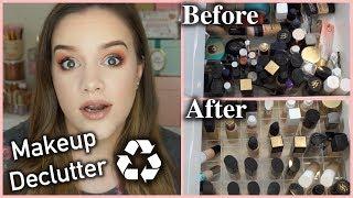 MAKEUP DECLUTTER & ORGANIZATION | Too Many Foundations + Blush Bronzers & Highlighters