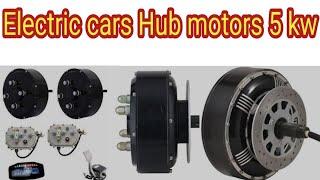 electric car conversion kit 5000W hub motors and controller lithium batteries