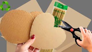 Transforming Cardboard & wooden skewer! ️ Genius Home Decor Idea You’ll Love from Recycled Waste 