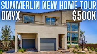 Homes for Sale in Summerlin - Onyx at Obsidian by Woodside Homes - $500K Two Story Home Tour 4K HD
