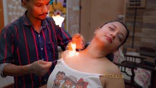 Master Cracker Fire Ear and Shoulder Massage ASMR   Indian Massage