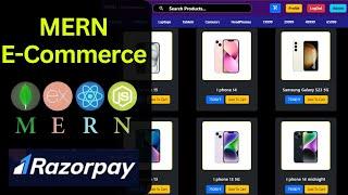 Build & Deploy MERN E - Commerce project with Razorpay Payment Gateway In Hindi