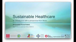 Sustainable Healthcare: An Introduction with a perspective from Wales