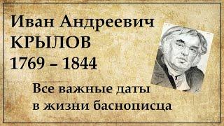 Иван Крылов хронология жизни по датам