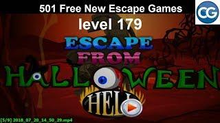 [Walkthrough] 501 Free New Escape Games level 179 - Escape from halloween - Complete Game