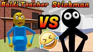 Baldi Neighbor School Escape VS Stickman Neighbor Teacher Escape (Funny Moments)