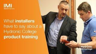 HVAC installers review a Hydronic College product training