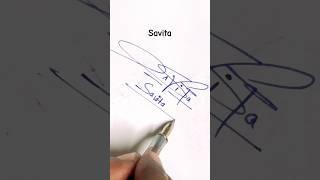 Savita name Signature Style/Best Signature idea #Viralshorts