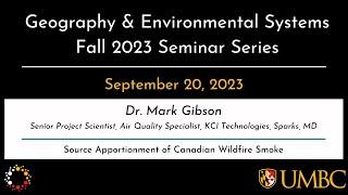 Fall 2023 GES Seminar Series with Dr. Mark Gibson