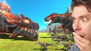 Reacting to Dinosaur vs Dragon Infiniti War in arbs