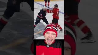 3 Hockey Fights in First 9 Seconds of USA vs Canada #nhl #nhlhockey #hockey #4nations #usa #canada