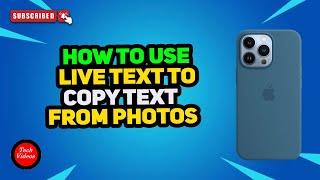 How to Use Live Text to Copy Text from Photos | iPhone Tips & Tricks | iPhone all series 2024