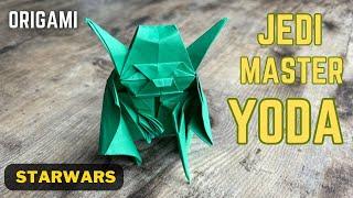 YODA JEDI STARWARS ORIGAMI TUTORIAL | HOW TO MAKE PAPER YODA ORIGAMI | JEDI ACADEMY JEDI MASTER YODA