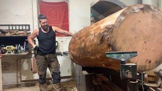 Super heavy woodturning!