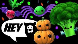 Hey Bear Sensory - Happy Halloween Dance Party! - Funky Veggies- New Video!