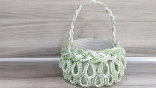 Как легко сделать корзину из веревки/How to easily make a basket from rope