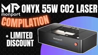 ENGRAVING PROJECT COMPILATION - 20% off Monport Onyx R 55W CO2 Desktop Laser Limited Time Offer