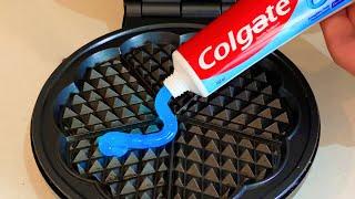 Waffle Iron vs Toothpaste - Experiment